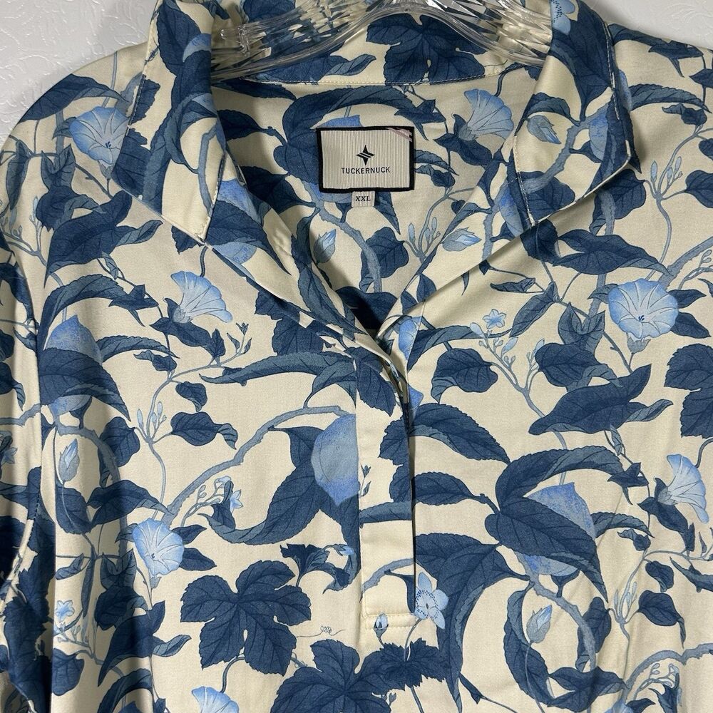 Tuckernuck Bonnie Blossom Megan Mini Floral Shift Dress 2XL Blue Summer Casual - Picture 11 of 14